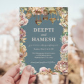 Gouden Indiase Mehndi Arabische nachten pastel Kaart