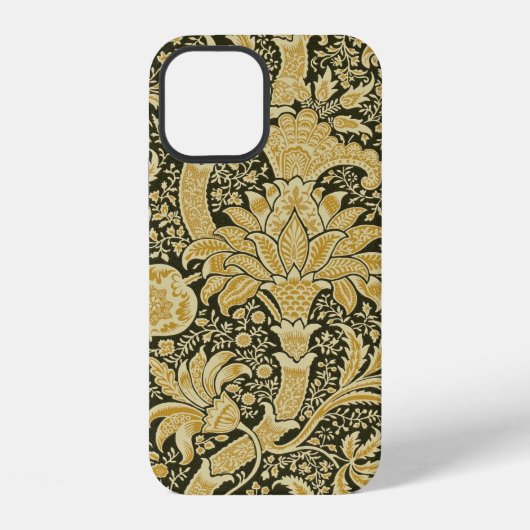 Gouden Indiase Patroon, William Morris iPhone Hoesje (Achterkant)