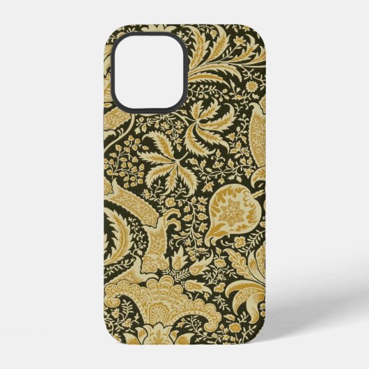 Gouden Indiase Patroon, William Morris iPhone Hoesje (Achterkant)