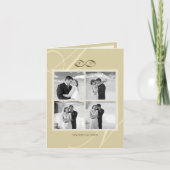 Gouden Infinity Symbool 4 Multi Foto Elegante Brui Bedankkaart (Voorkant)