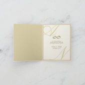 Gouden Infinity Symbool 4 Multi Foto Elegante Brui Bedankkaart (Binnen)