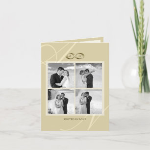 Gouden Infinity Symbool 4 Multi Foto Elegante Brui Bedankkaart