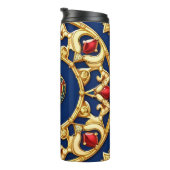 Gouden ingelijst hartmotief met  ontwerp thermosbeker (Geroteerd rechts)