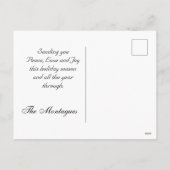 Gouden Ingelijste Foto & Kristal Sneeuwvlok Feestdagenkaart (Achterkant)