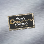  gouden ingelijste sleepvrachtwagen sleepdienst magnetisch visitekaartje (Voorbeeld)