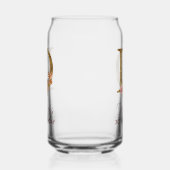 Gouden initiaal D monogram roze rozen Blikvorm Glas (Links)