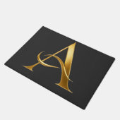 Gouden Initiaal Een Minimalistisch Ontwerp Deurmat (Schuin)