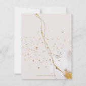 Gouden inkt bruiloft uitnodiging (Achterkant)