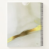 Gouden Inkt Monogram Abstracte Thuis Kantoor Schoo Notitieboek (Achterkant)