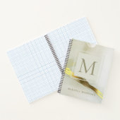 Gouden inkt monogram abstracte thuiskantoor school notitieboek (Binnen)