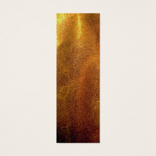 Gouden Inktdocument Glanzende Textuur Mini Visitekaartjes (Voorkant)