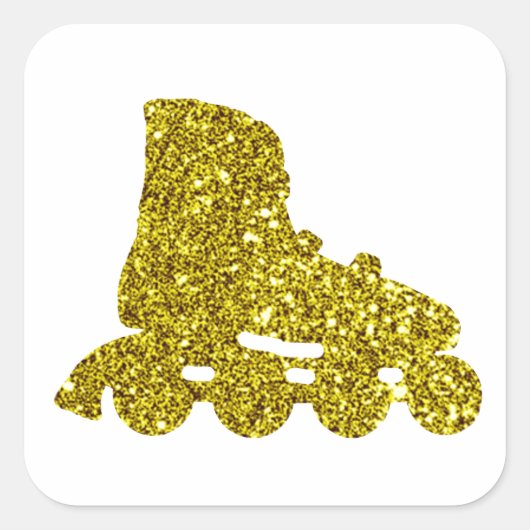 Gouden Inline Schaats Sticker (Voorkant)