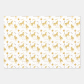 Gouden Inspirerend Eenhoorn Verjaardag Inpakpapier Vel (Voorkant)