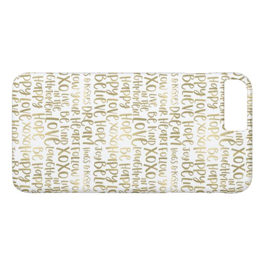 Gouden Inspirerend woorden Case-Mate iPhone Case (Achterkant (Horizontaal))