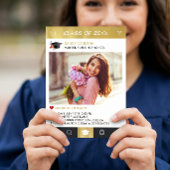 Gouden Instagram Frame Foto Afstudeer Aankondiging