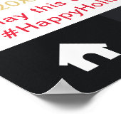 Gouden Instagram kader Kerstfeest Foto Booth Poster (Hoek)