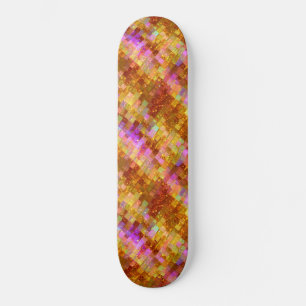 Gouden Iridiserende Mozaïekpatroon Persoonlijk Skateboard