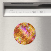 Gouden iriserend mozaïekpatroon magneet (Insitu (Vaatwasser))