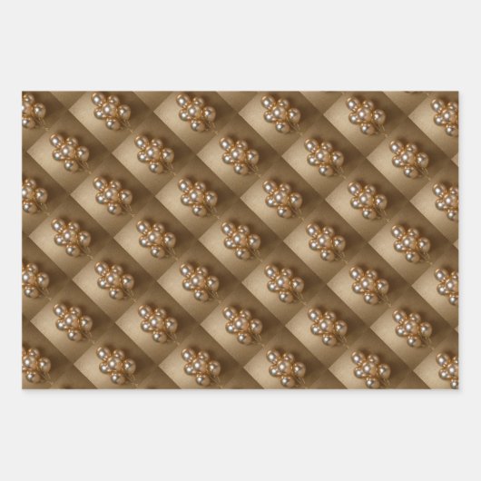 Gouden iriserende ballonnen inpakpapier (Voorkant)