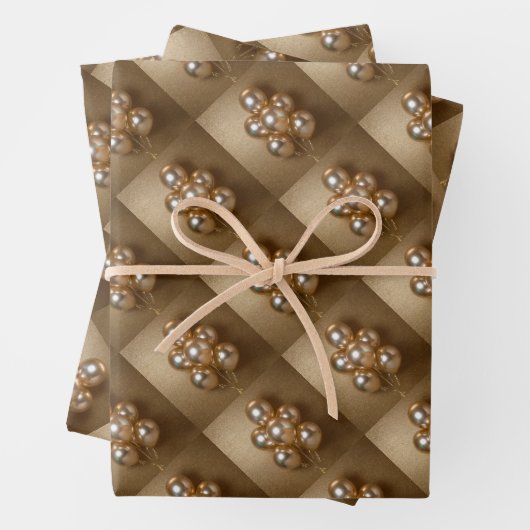 Gouden iriserende ballonnen inpakpapier vel (In situ)