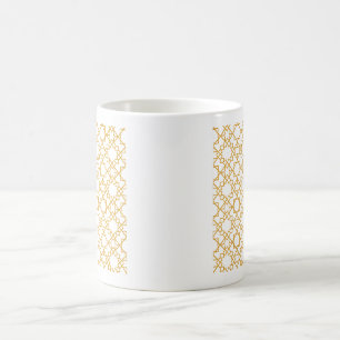 Gouden Islamitisch Geometrisch Sterpatroon Minimal Koffiemok