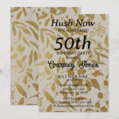 Gouden Ivoor Botanische 50e verjaardag Kaart (Voorkant / Achterkant)