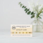 Gouden Ivoor Chic Loyalty Visitekaartje (Staand voorkant)
