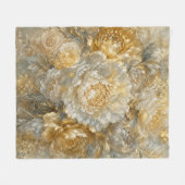 Gouden Ivoren Tuin Fleece Deken (Voorkant (Horizontaal))
