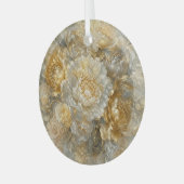 Gouden Ivoren Tuin Glas Ornament (Voorkant links)