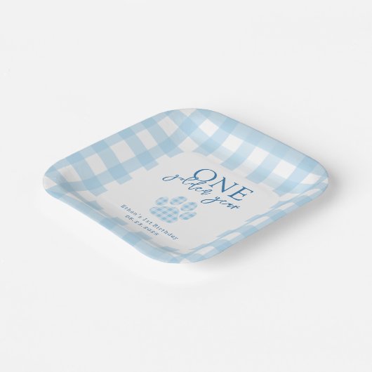 Gouden Jaar Golden Retriever Boys Verjaardag Papieren Bordje (Gebogen)