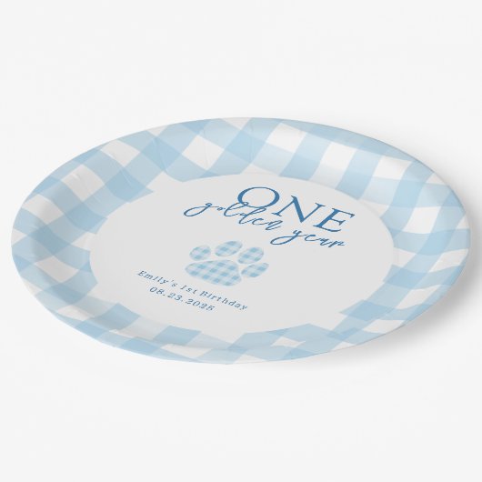 Gouden Jaar Golden Retriever Boys Verjaardag Papieren Bordje (Gekanteld)