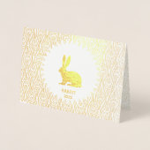 Gouden Jaar van de Konijnenverjaardag met Chinees  Folie Kaarten (Voorkant)