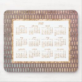 Gouden Jaarlijkse Agenda 2017 Muismatten Roos