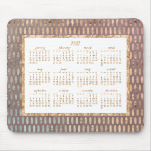 Gouden Jaarlijkse Agenda 2017 Muismatten Roos