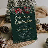 Gouden jaarlijkse Kerstmis Gala Feest Viering Goud Folie Uitnodiging