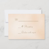 Gouden Jade Herfst Bloemen Border Wedding RSVP (Achterkant)