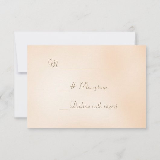 Gouden Jade Herfst Bloemen Border Wedding RSVP (Achterkant)