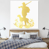 Gouden jager canvas afdruk (Insitu (Slaapkamer))