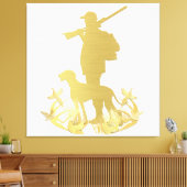 Gouden jager canvas afdruk (Insitu (Woonkamer))