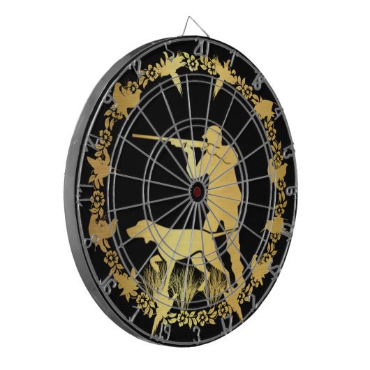 Gouden jager dartbord (Voorkant Links)