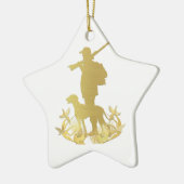 Gouden jager keramisch ornament (Links)