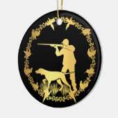 Gouden jager keramisch ornament (Links)