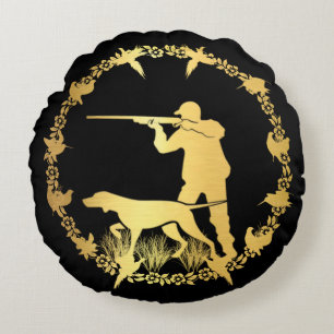 Gouden jager rond kussen