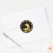 Gouden jager ronde sticker (Envelop)