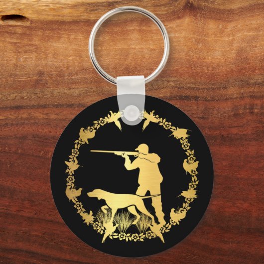 Gouden jager sleutelhanger (Voorkant)