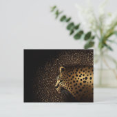 Gouden Jaguar Patroon Briefkaart (Staand voorkant)