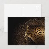 Gouden Jaguar Patroon Briefkaart (Voorkant / Achterkant)