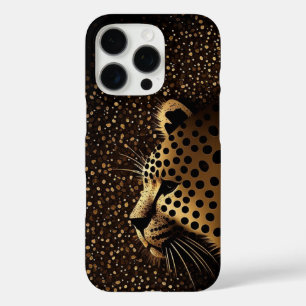 Gouden Jaguar Patroon iPhone 16 Pro Hoesje