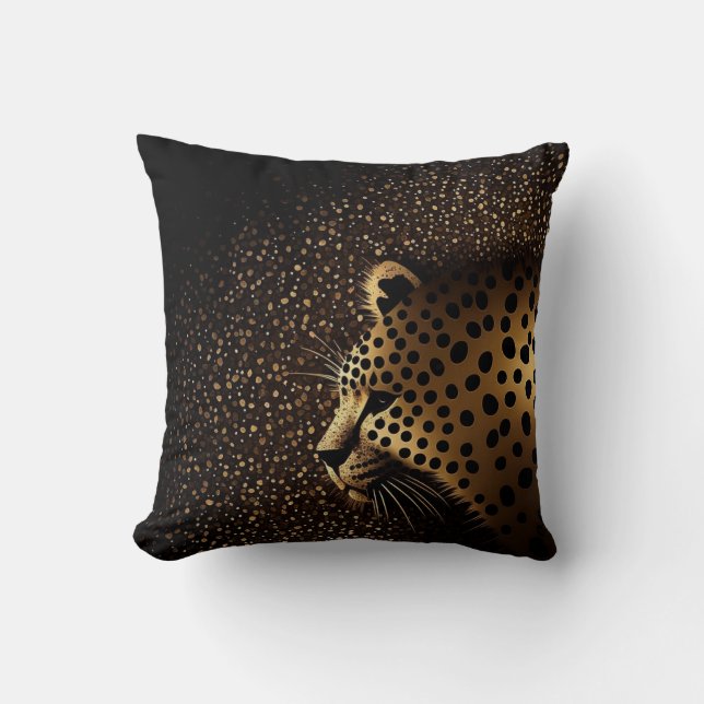 Gouden Jaguar Patroon           Kussen (Voorkant)