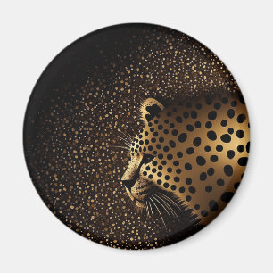 Gouden Jaguar Patroon Magneet